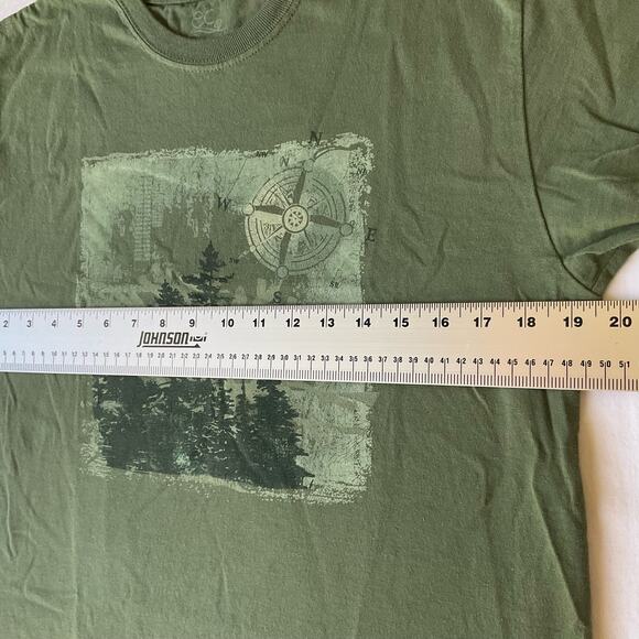 EC Men’s Short Sleeve T-shirt size M, Green, Forest Print - Picture 3 of 7